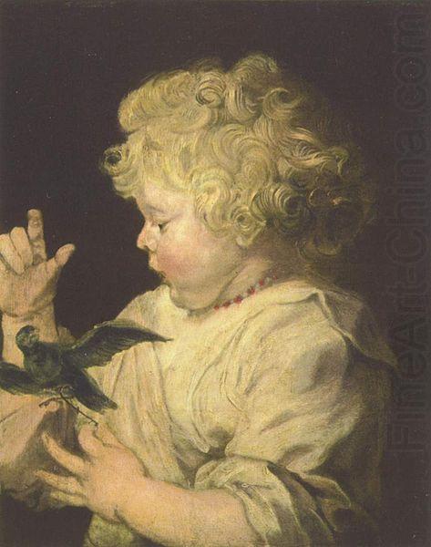 Anthony Van Dyck Portrat eines Kindes mit Vogel china oil painting image